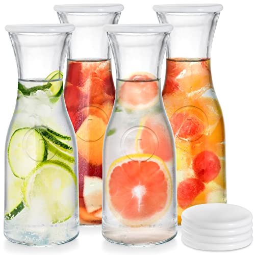 Lawei 4 Stück Wasserkaraffe Glas...