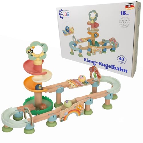 Murmelbahn aus Holz für Kider -...
