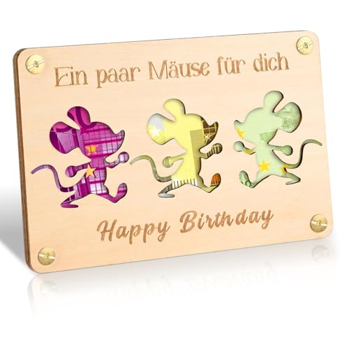 hurifeng Holz Geldgeschenk Geburtstag -...