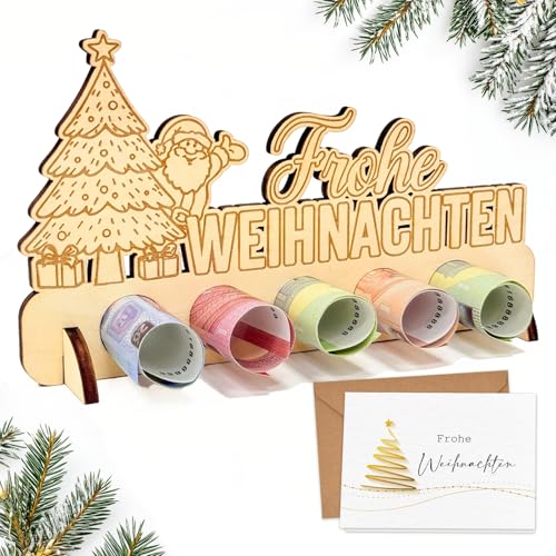 Geldgeschenk Weihnachten Holz mit...