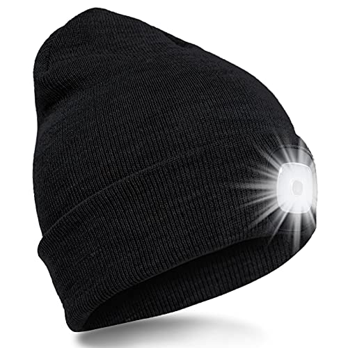 SPGOOD LED Beanie Beleuchtete Mütze mit...