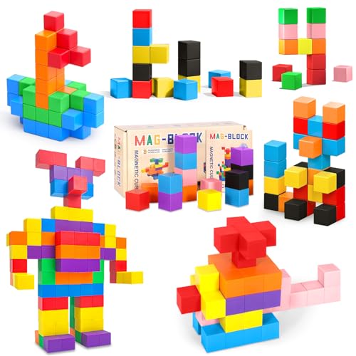 AQXONG 64Pcs Magnetische Bausteine...